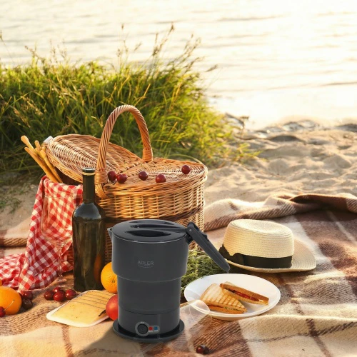 Adler Silicon Travel Virdulys | AD 1377 | Travel Virdulys | 600 W | 0.6 L | Silicon | Pilkas