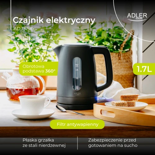ADLER AD 1379B juodas electric virdulys