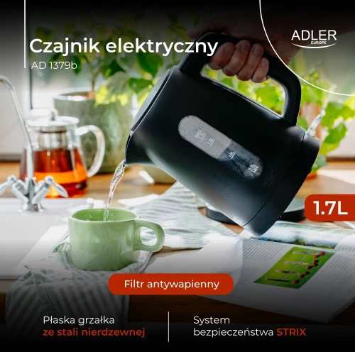 ADLER AD 1379B juodas electric virdulys