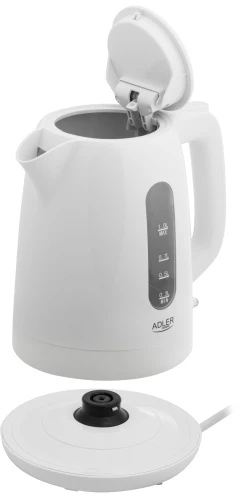 Adler Virdulys | AD 1380 W | Elektrinis | 2200 W | 1 l | Polipropilenas | 360° besisukantis pagrindas | Baltas