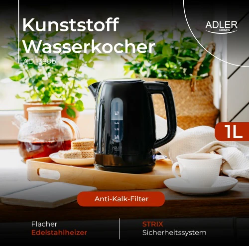 ADLER AD 1380B juodas electric virdulys