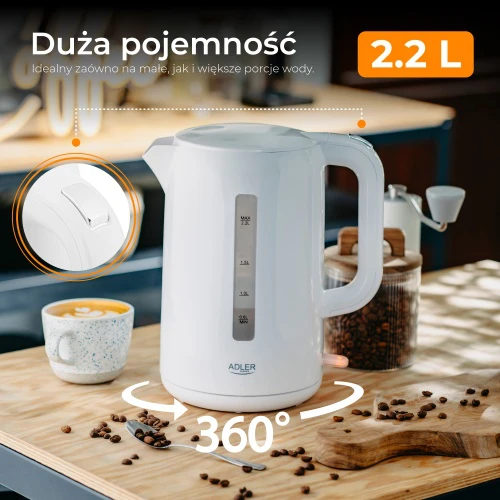 Elektrinis virdulys 2.2L ADLER AD-1386W