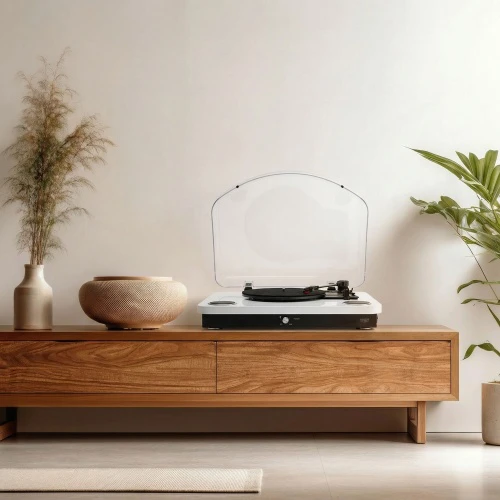 Patefonas Adler AD-1914W su USB ir Bluetooth, baltos spalvos