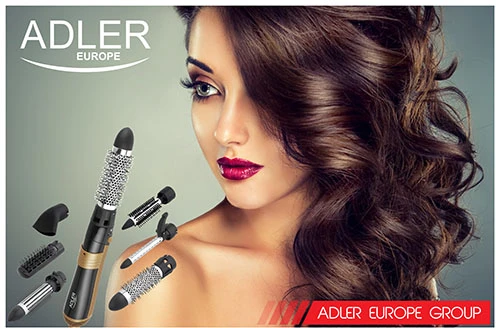 Adler | Plaukų formuotojas | AD 2022 | Temperatūra (maks.) 80 °C | Šildymo lygių skaičius 3 | 1200 W | Juodas