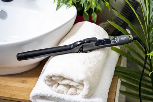 Adler | Hair Suktukas | AD 2114 | Ceramic heating system | Barrel diameter 25 mm | Temperature (max) 210 °C | Ekranas Digital | 60 W | Juodas