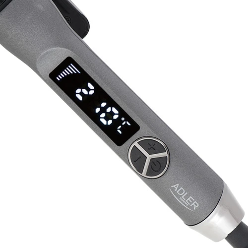 Adler | Hair Suktukas | AD 2114 | Ceramic heating system | Barrel diameter 25 mm | Temperature (max) 210 °C | Ekranas Digital | 60 W | Juodas