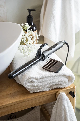 Adler | Hair Suktukas | AD 2114 | Ceramic heating system | Barrel diameter 25 mm | Temperature (max) 210 °C | Ekranas Digital | 60 W | Juodas