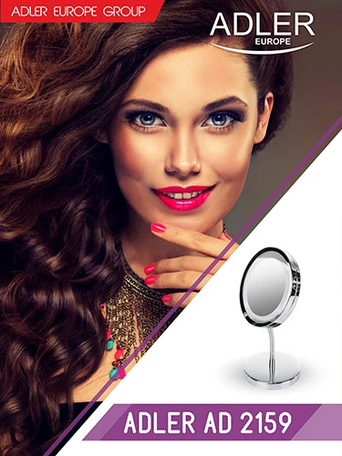 Adler | Veidrodis | AD 2159 | 15 cm | LED veidrodis | Chrome