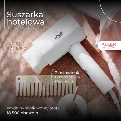 Adler AD 2285 Baltas Sieninė Plaukų Džiovintuvas