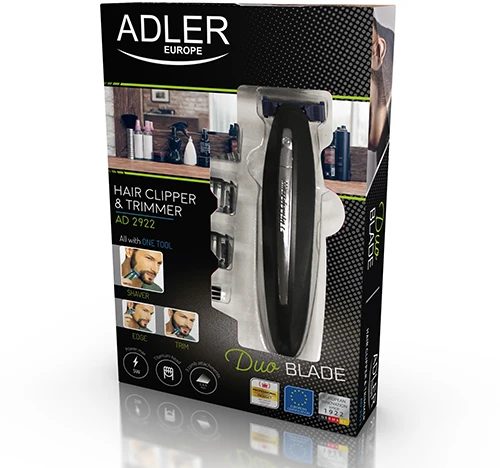 Adler Trimmer AD 2922 Barzdos žoliapjovė, Juodas