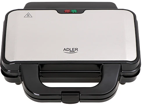 Sumuštinių keptuvas Adler | Sumuštinių keptuvė | AD 3043 | 900 W | Lentelių skaičius 1 | Kepinių skaičius 2 | Juodas