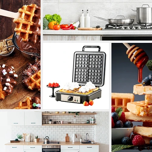 Adler | Vaflinė | AD 3049 | 1200 W | Number of pastry 4 | Belgium | Juodas