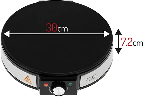 Vaflinė Adler | Blynų gaminimo aparatas | AD 3058 | Blynų gaminimo aparatas | 1600 W | Tešlos rūšių skaičius: 1 | Blynas
