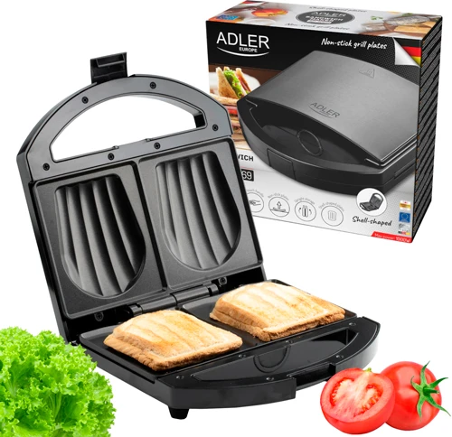 Sumuštinių keptuvas Adlerio sumuštinių keptuvė | AD 3069 | 750 W | Lentelių skaičius 1 | Juodas