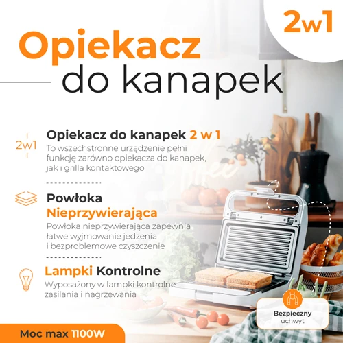 Sumuštinių keptuvas Adler AD 3070W sumuštinių keptuvė Baltas