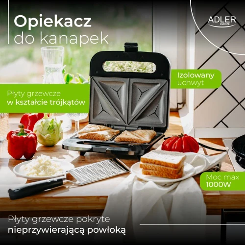 Sumuštinių keptuvas Sumuštinių skrudintuvė ADLER AD-3076