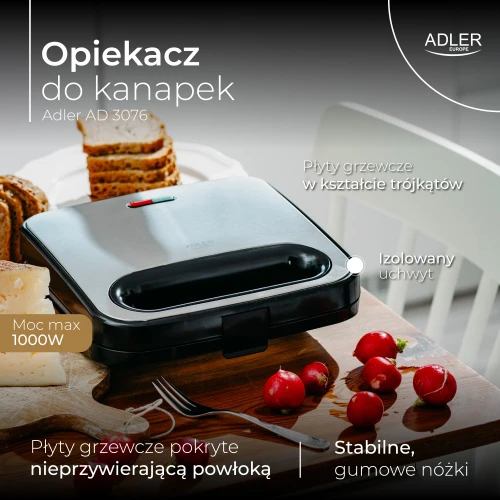 Sumuštinių keptuvas Sumuštinių skrudintuvė ADLER AD-3076