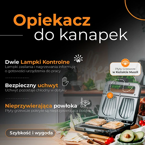 Sumuštinių keptuvas Adler AD 3079 | 750 W | Lentelių skaičius 1 | Juodas