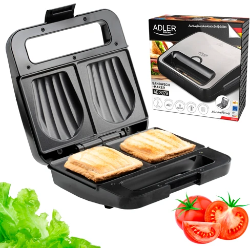 Sumuštinių keptuvas Adler AD 3079 | 750 W | Lentelių skaičius 1 | Juodas