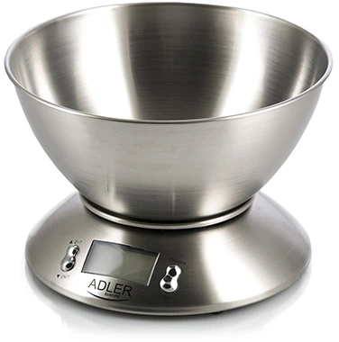 Adler | Virtuvinės svarstyklės | AD 3134 | Maksimalus svoris (talpa) 5kg | Graduacija 1 g | Nerūdijantis plienas