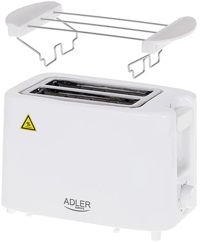 Adler | Skrudintuvas | AD 3223 | Galia 750 W | Lizdų skaičius 2 | Korpuso medžiaga Plastikas | Baltas