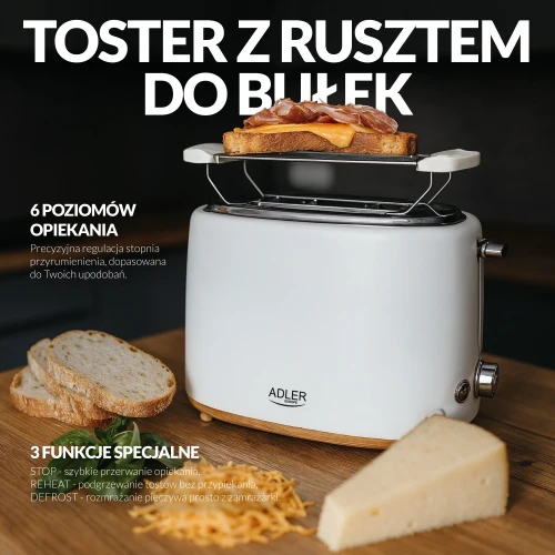 Skrudintuvas ADLER AD 3225 TOASTER WITH GRILL