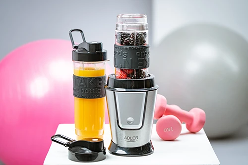 Adler | Maišytuvas | AD 4081 | Tabletop | 800 W | Jar material BPA Free Plastic | Jar capacity 0.4 + 0.57 L | Ice crushing | Juodas/Nerūdijantis plienas