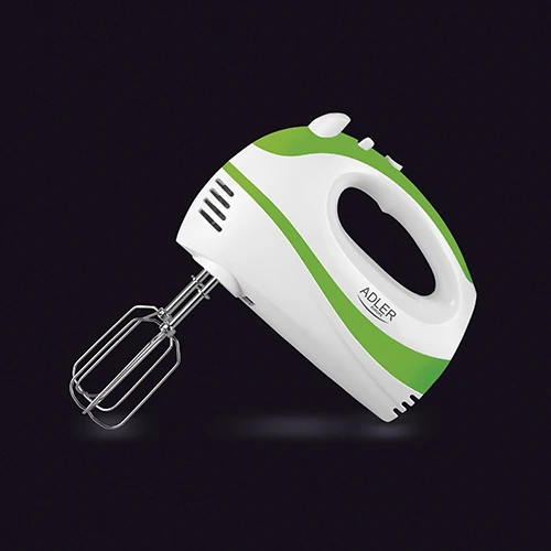Plakiklis Adler | Mixer | AD 4205 g | Hand Mixer | 300 W | Greičių skaičius 5 | Turbo mode | Baltas/Žalias