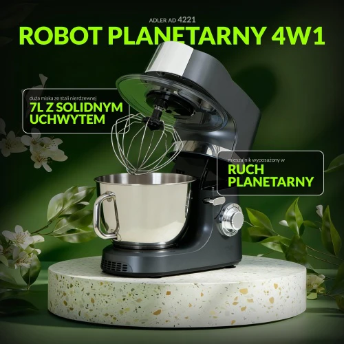 Virtuvinis kombainas Planetinis virtuvės kombainas Adler AD 4221 2200 W