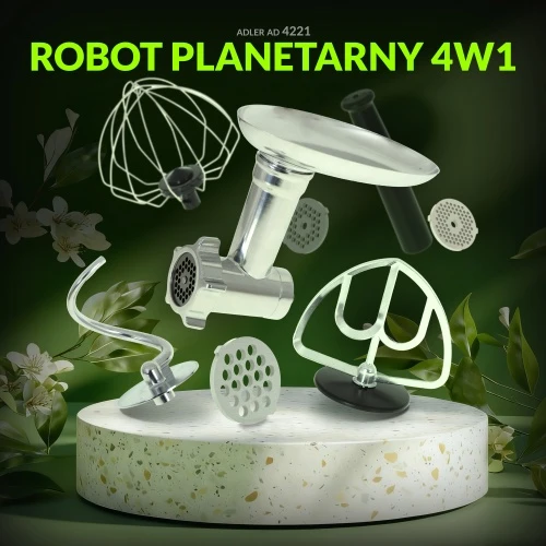 Virtuvinis kombainas Planetinis virtuvės kombainas Adler AD 4221 2200 W