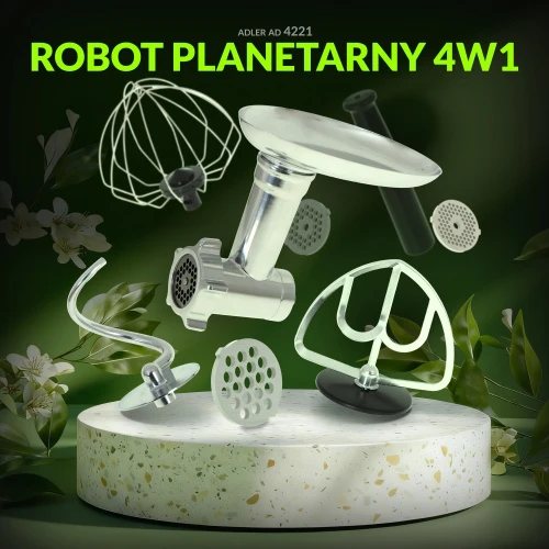 Virtuvinis kombainas Planetinis virtuvės kombainas Adler AD 4221 2200 W