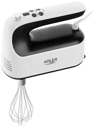 Plakiklis Adler Hand Mixer | AD 4229 | Hand Mixer | 600 W | Greičių skaičius 9 | Turbo mode | Juodas/Baltas