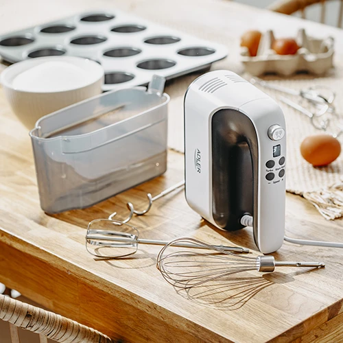 Plakiklis Adler Hand Mixer | AD 4229 | Hand Mixer | 600 W | Greičių skaičius 9 | Turbo mode | Juodas/Baltas