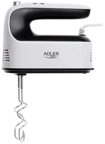 Plakiklis Adler Hand Mixer | AD 4229 | Hand Mixer | 600 W | Greičių skaičius 9 | Turbo mode | Juodas/Baltas