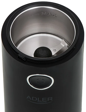 Kavamalė Adler | Kavos malūnėlis | AD4446bs | 150 W | Kavos pupelių talpa 75 g | Dangčio apsauginis jungiklis | Juodas