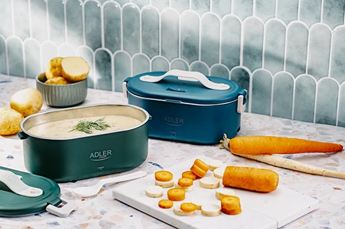 Adler | Heated Food Container | AD 4505g | Capacity 0.8 L | Material Nerūdijantis plienas/Plastic | Žalias