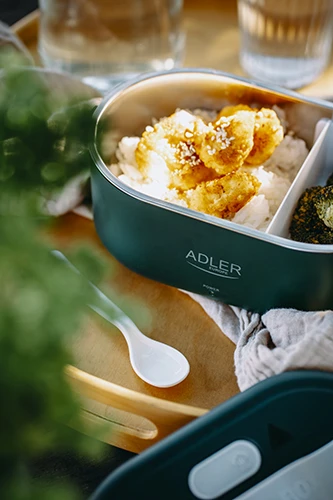 Adler | Heated Food Container | AD 4505g | Capacity 0.8 L | Material Nerūdijantis plienas/Plastic | Žalias