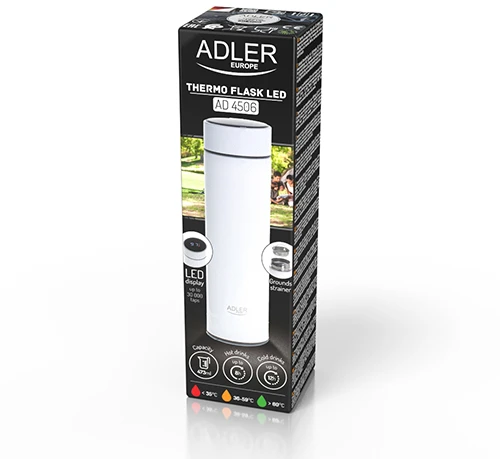 Termosas Adler AD 4506, 473 ml, Baltas