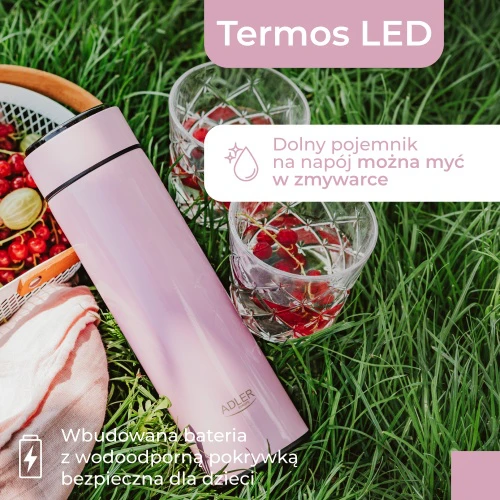 Termosas Adler AD 4506, 473 ml, Rožinis