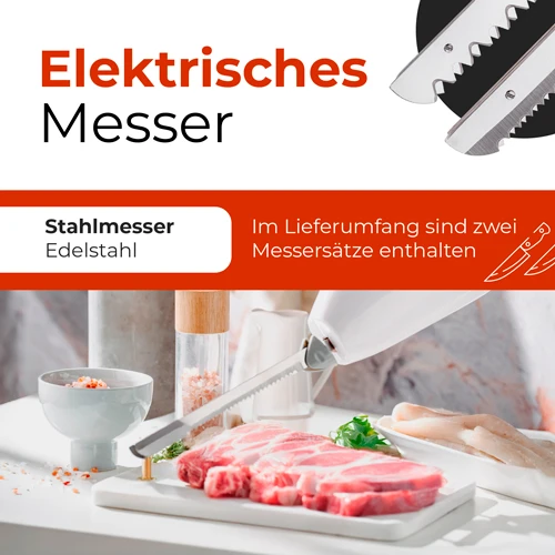 Adler | Electric Knife | AD 4512 | Baltas