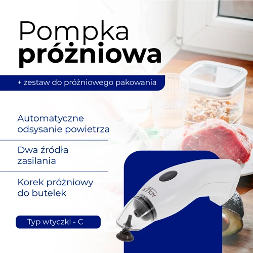 Adler Food Vakuuminis oro ištraukimo rinkinys | AD 4514 | Baltas
