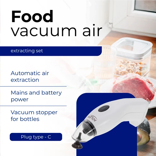 Adler Food Vakuuminis oro ištraukimo rinkinys | AD 4514 | Baltas