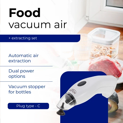 Adler Food Vakuuminis oro ištraukimo rinkinys | AD 4515 | Baltas