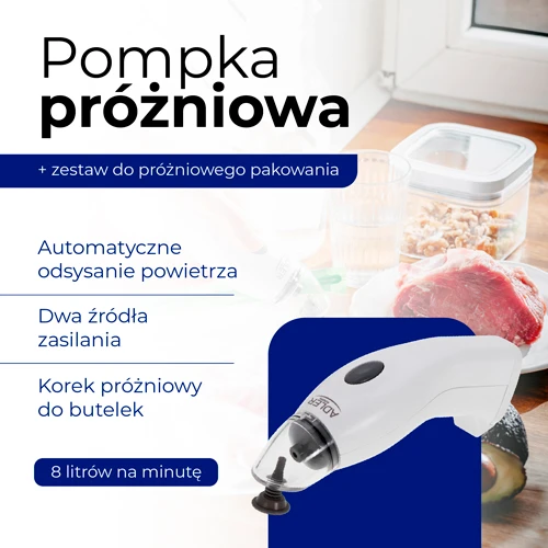 Adler Food Vakuuminis oro ištraukimo rinkinys | AD 4515 | Baltas