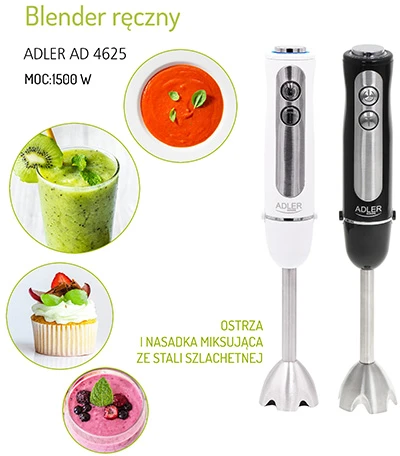 Adler | Rankinis maišytuvas | AD 4625b | Hand Maišytuvas | 850 W | Greičių skaičius 5 | Turbo mode | Juodas