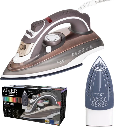 Adler | Lygintuvas | AD 5030 | Garų lygintuvas | 3000 W | Vanduo tank capacity 310 ml | Continuous steam 20 g/min | Brown
