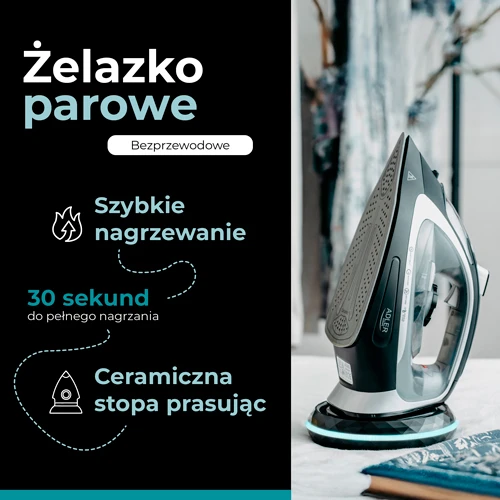 Adler Garų lygintuvas | AD 5043 | Garų lygintuvas | 2800 W | Vanduo tank capacity 300 ml | Continuous steam 30 g/min | Steam boost performance 42 g/min | Juodas/Sidabrinis