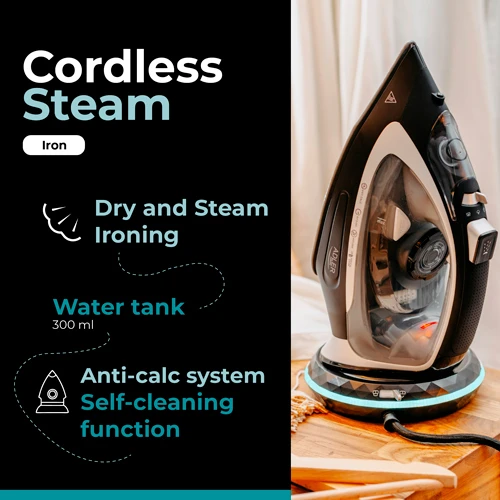 Adler Garų lygintuvas | AD 5043 | Garų lygintuvas | 2800 W | Vanduo tank capacity 300 ml | Continuous steam 30 g/min | Steam boost performance 42 g/min | Juodas/Sidabrinis