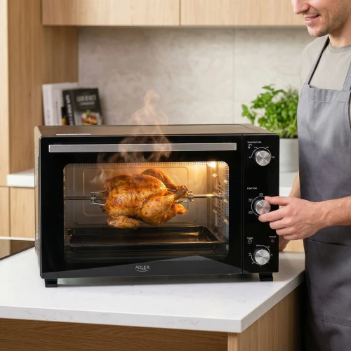 Mikrobangų krosnelė Adler Electric orkaitė | AD 6028 | 60 L | 2000 W | Juodas