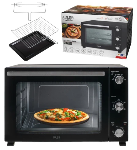 Mikrobangų krosnelė Adler Electric orkaitė | AD 6028 | 60 L | 2000 W | Juodas